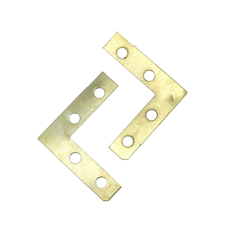 Pastlla 50Pcs Corner Brace 4 Holes Flat Corner Braces L Shape Repair Bracket L Shape Repair Plates Joint Bracket for Paintings, Photos Frame, Artwork, Home Decor, Clock 1.5"" x 1.5"" (Gold) - Image 4